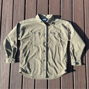 Columbia Green Corduroy Jacket Mens Size M Elevated Casual Outerwear